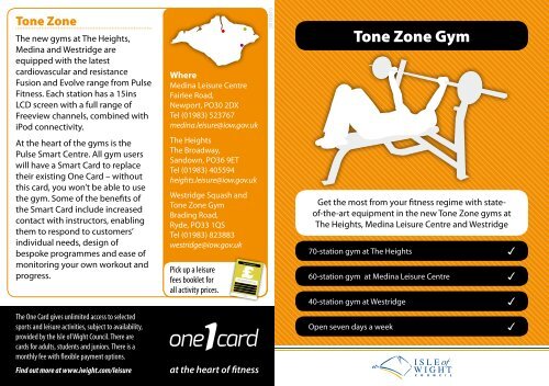 Tone Zone Gym - Isle of Wight Council