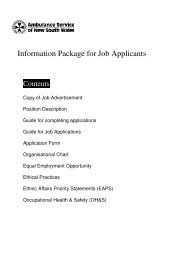 Information Package for Job Applicants - Ambulance Service of ...