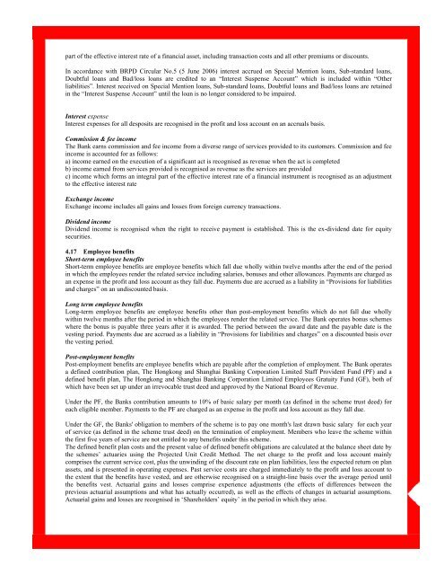 Notes to the Financial Statements - HSBC Bangladesh