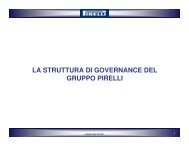 la struttura di governance del gruppo pirelli - Ordine dei Dottori ...