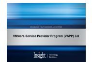VMware Service Provider Program (VSPP) 3.0 - Insight