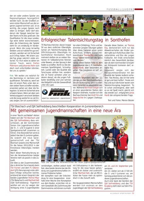 ASR Sport Ausgabe September 2011 - Allgäu Sport Report