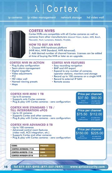 CORTEX NVRS - Qvis Security