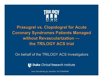 the TRILOGY ACS trial