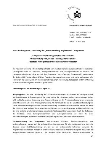 PDF, 0,6 MB - an der Potsdam Graduate School - UniversitÃ¤t Potsdam