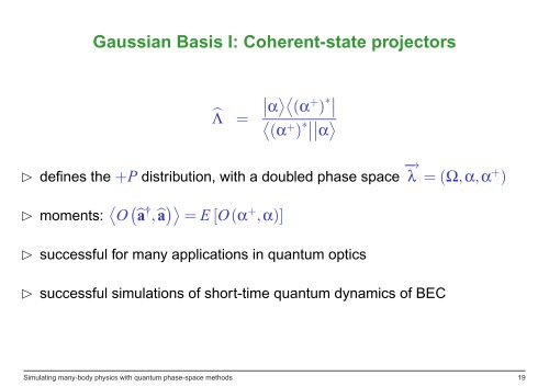 Simulating many-body physics with quantum phase-space methods