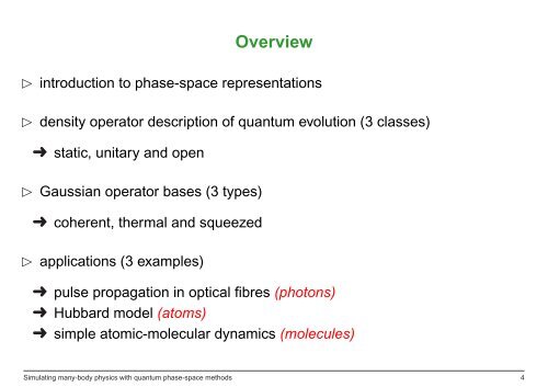 Simulating many-body physics with quantum phase-space methods