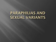 Paraphilias and Sexual Variants