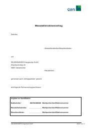 Messstellenrahmenvertrag - GELSENWASSER Energienetze GmbH
