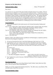 Newsletter 8 - April 2007 (PDF) - Chapel-en-le-Frith High School