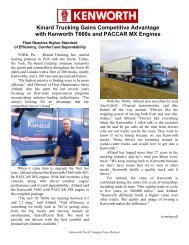 Kinard Trucking Gains Competitive Advantage with Kenworth T660s ...