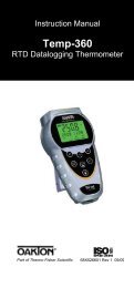 Oakton Temp 360 RTD Datalogging Thermometer Manual