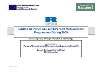 Update on the UN-ECE GRPE Particle Measurement Programme ...