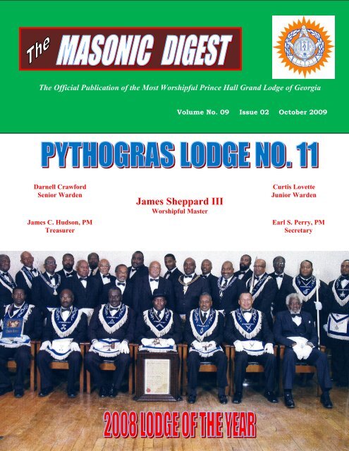 October 2009 - Prince Hall Grand Lodge of Georgia