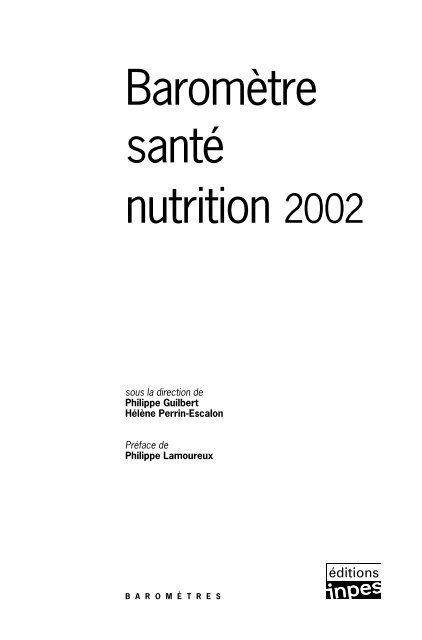 BaromÃ¨tre santÃ© nutrition 2002 - Inpes