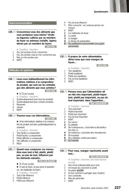 BaromÃ¨tre santÃ© nutrition 2002 - Inpes