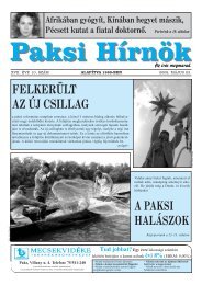 FELKERÃLT AZ ÃJ CSILLAG A PAKSI HALÃSZOK - Paksi HÃ­rnÃ¶k