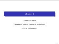 Course notes - Department of Statistics - University of South Carolina
