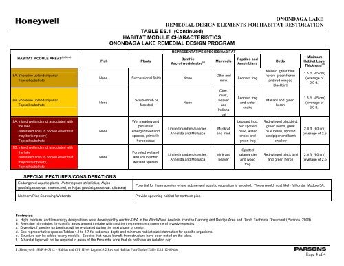 Onondaga Lake Remedial Design Elements Remedial Design ...