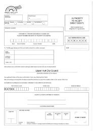 Direct Debit Authority Application Form - Upper Hutt City Council