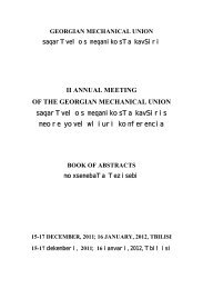 book of abstracts - Tbilisi Ivane Javakhishvili State University - Tbilisi ...