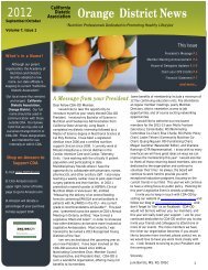 OD Newsletter - the California Dietetic Association!