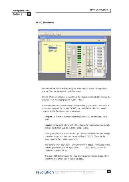 PICAXE Manual Section 1 - TechnoPujades - Free