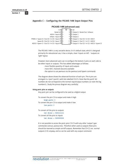 PICAXE Manual Section 1 - TechnoPujades - Free