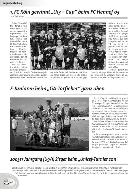 Unicef-Turnier 2011 - beim FC Hennef 05