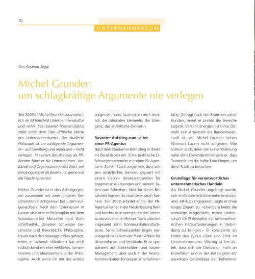Lilienberg Zeitschrift Nr. 27 - St.Gallen online
