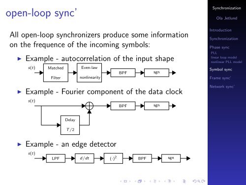 Synchronization - Digital Communication Chapter 6 & 7 - Unik