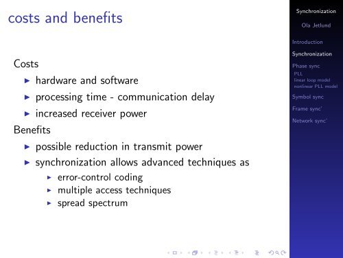 Synchronization - Digital Communication Chapter 6 & 7 - Unik