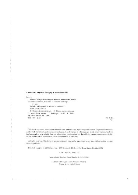 Monte Carlo Particle Transport Methods: Neutron and Photon - gnssn