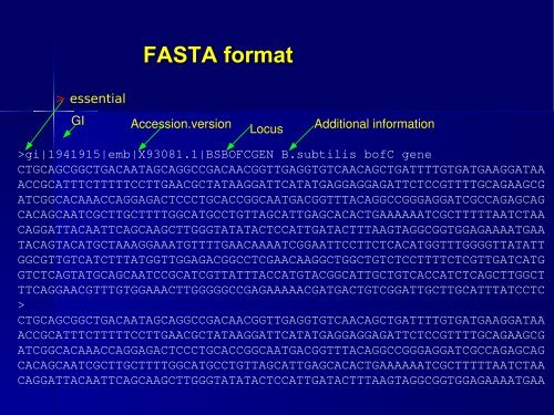 Molecular Biology Databases - CNB - Protein Design Group