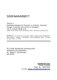 SEMINARARBEIT - bei Helga Schachinger