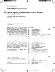 Geometric modelling of bulbous bows with the use of non-uniform ...