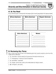 Chapter 21, Section 1: Guided Reading - Analy High School Staff