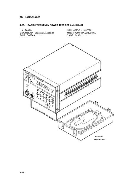 TB 11-6625-3263-25 4-74 4-23. RADIO FREQUENCY POWER ...