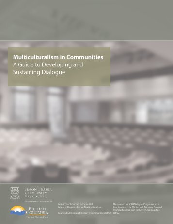 Multiculturalism in Communities A Guide to ... - WelcomeBC