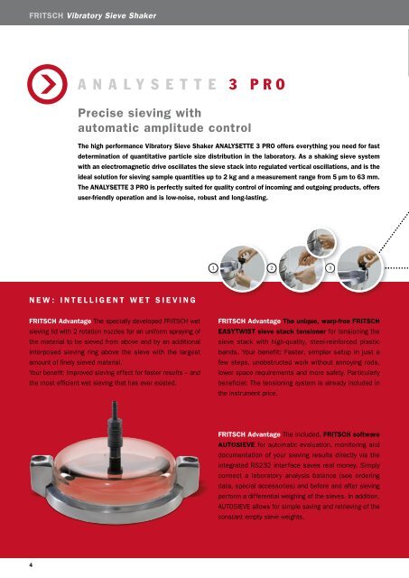 Vibratory Sieve Shaker ANALYSETTE 3 PRO - Laboratory Synergy ...