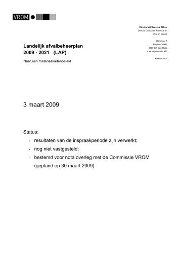 Beleidskader - Landelijk afvalbeheerplan 2 (LAP2)