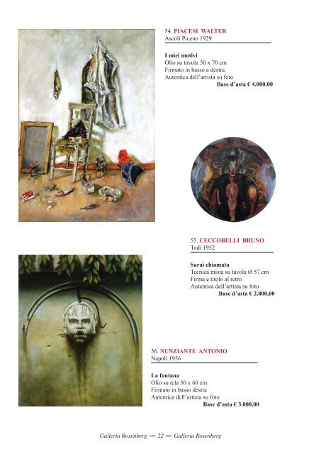 Catalogo - Galleria Rosenberg