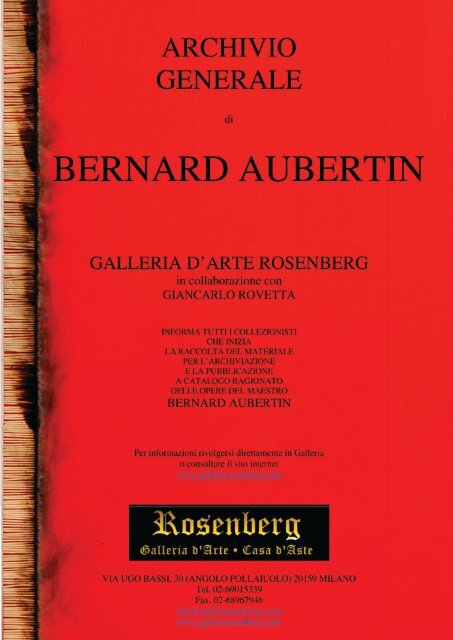 Catalogo - Galleria Rosenberg