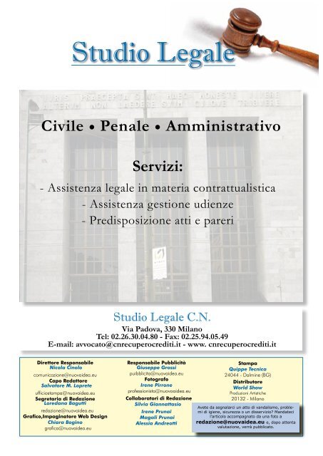 Fax: 02.25.94.05.49 E-mail: avvocato ... - Nuova Idea