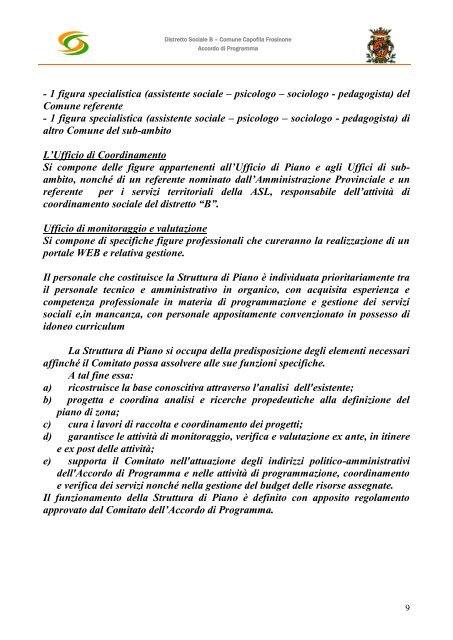 Accordo di Programma - Distretto Sociale "B"