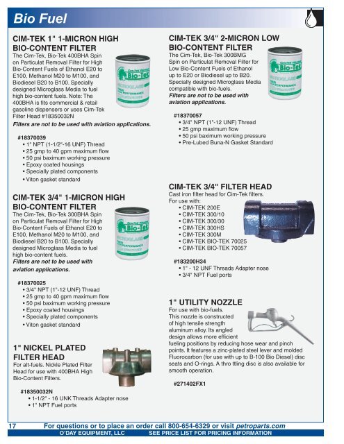 catalog mock-up.indd - O'Day Equipment