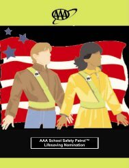 AAA School Safety Patrol™ Lifesaving Nomination