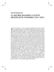 Az ausztriai magyarság a szovjet megszállástól napjainkig
