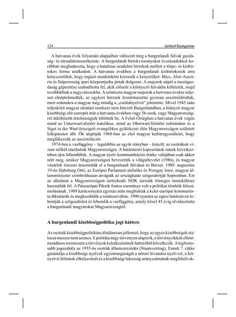 Az ausztriai magyarság a szovjet megszállástól napjainkig