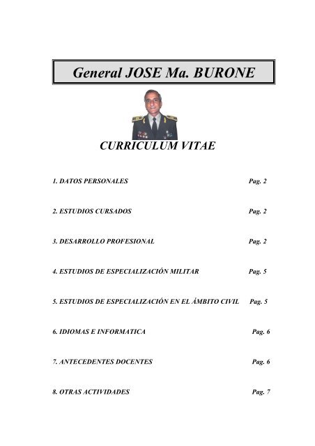 General JOSE Ma. BURONE - Ministerio de Defensa Nacional